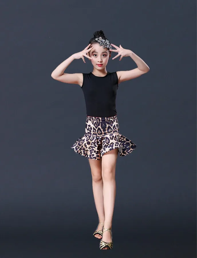 Юбка для латиноамериканских танцев девочек юбки Бальных Танго сальсы детское