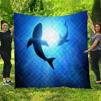 undersea fish bed quilt coverlet quilted bedding patchwork bedspread summer beds soft sofa outdoor camping quilt