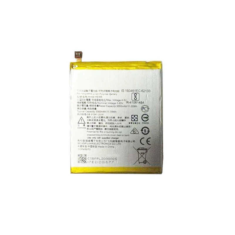 Toolsets подарок + HE345 3060 мАч аккумулятор для Nokia 6 2nd 2018 TA-1054 HE 345 сотовый телефон AKKU