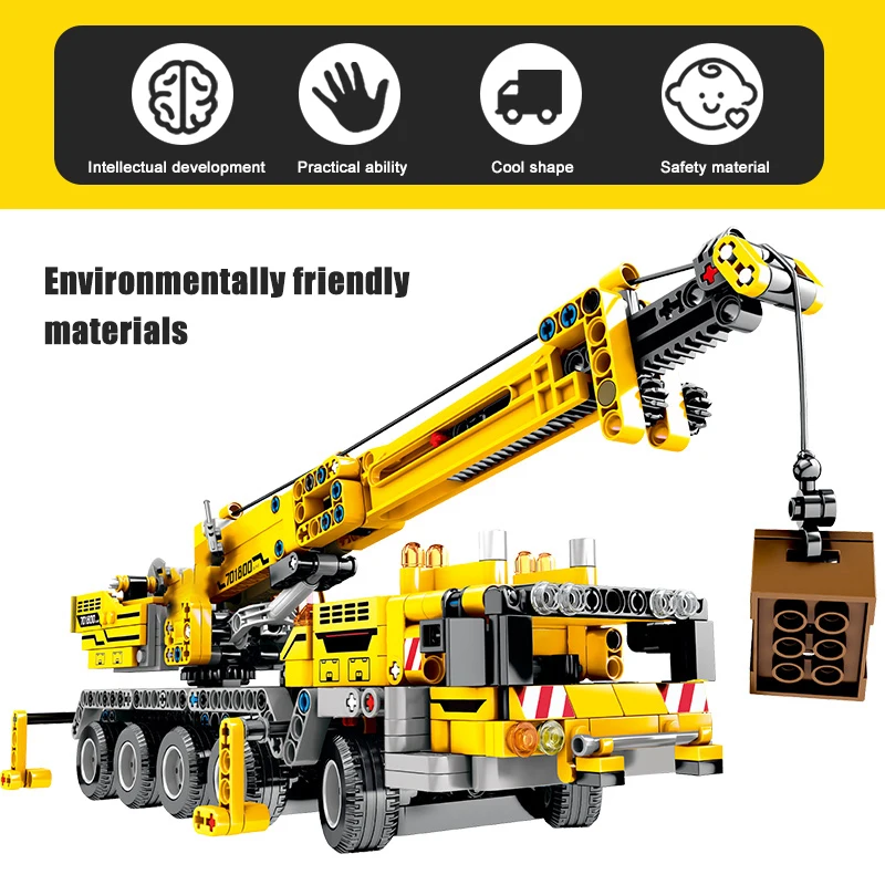 665 шт. автомобиль Конструкторы Technic механический кодовый кран создатель