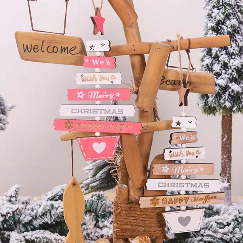 Подвесное украшение сделай сам на дверь 1 шт. деревянная новогодняя елка | Дом и
