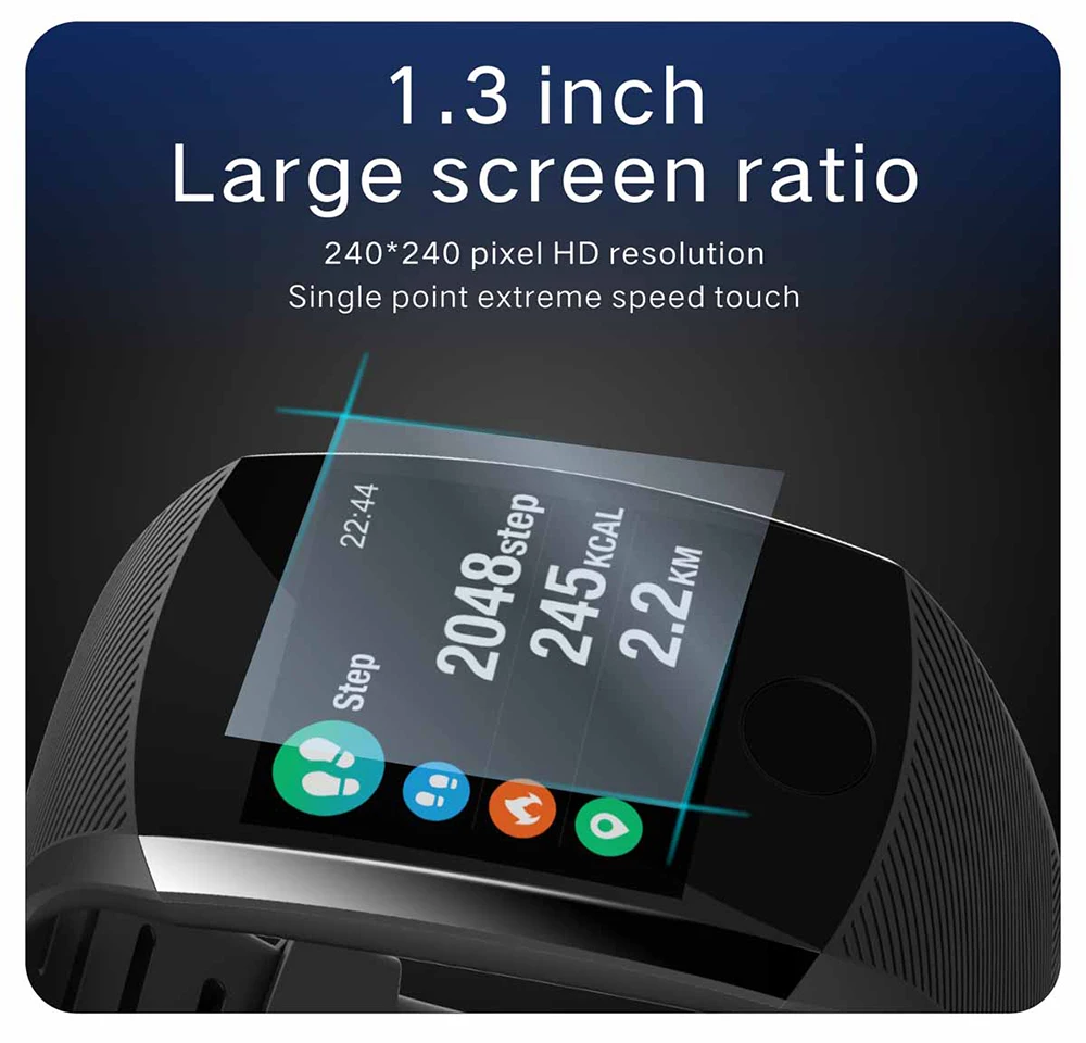 TISHRIC Q11 Смарт-часы спортивные фитнес-браслет с Bluetooth Android водонепроницаемый Whatsapp Smartwatch монитор сердечного ритма большой экран