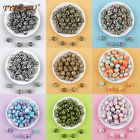 tyry hu newest 50pcs 15mm silicone leopard beads water print teething necklace diy accessories pacifier chain nursing bpa free