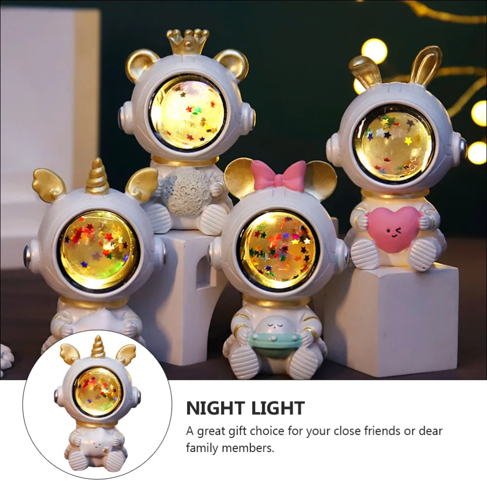 

1Pc Home Adorable Night Light Unique Spaceman Night Lamp Chic Bedroom Light