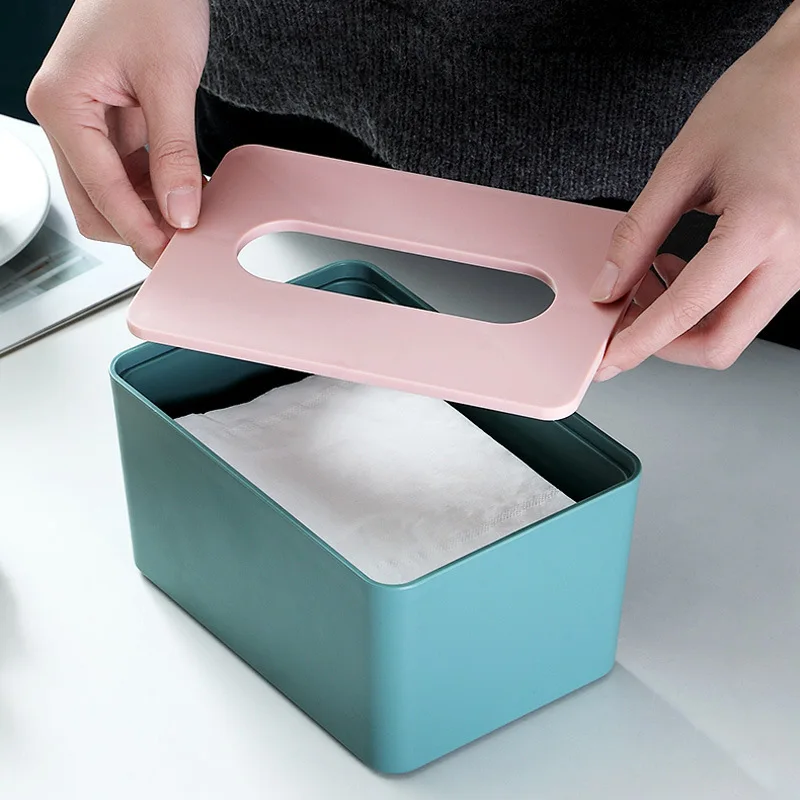 

Creative Nordic ins wall mounted desktop tissue drawer hole free household living room light luxury tissue storage box desktop