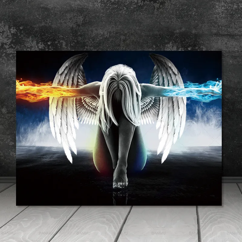 Картина для стены с рисунком из аниме лед и огонь | Дом сад