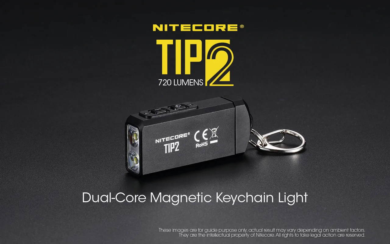 100% Оригинальный мини-светильник NITECORE TIP2 CREE XP-G3 S3 720 люмен USB Перезаряжаемый