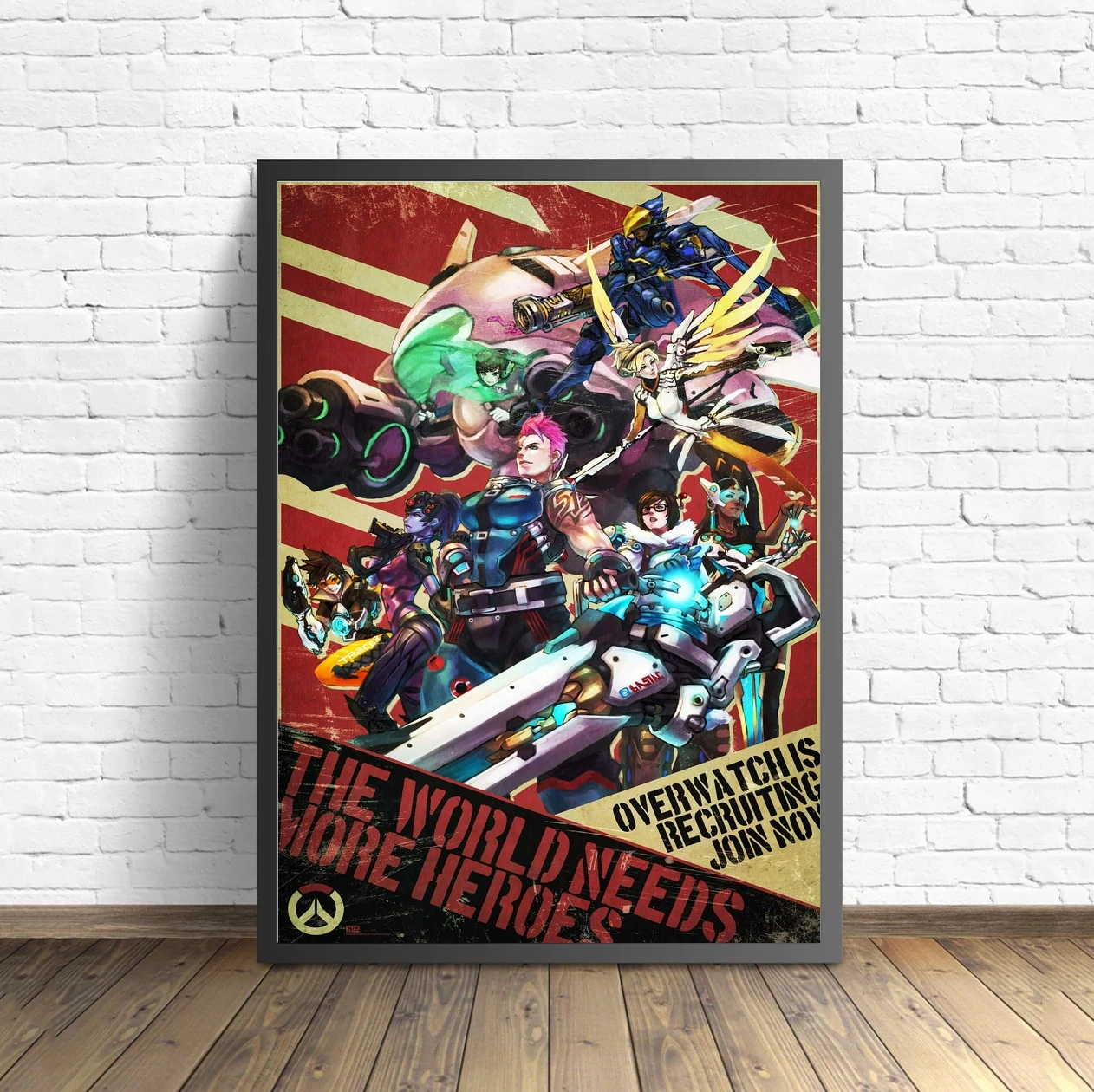 Overwatch игровой плакат холщовая печать современный домашний фотоальбом (без рамки)