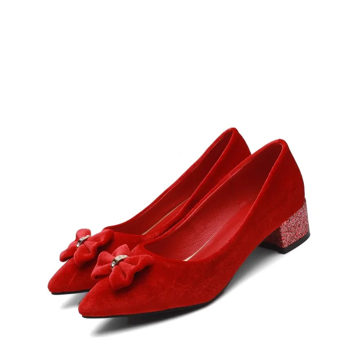 Женские туфли на высоком каблуке туфли-лодочки Модные тонкие с узлом-бабочкой и