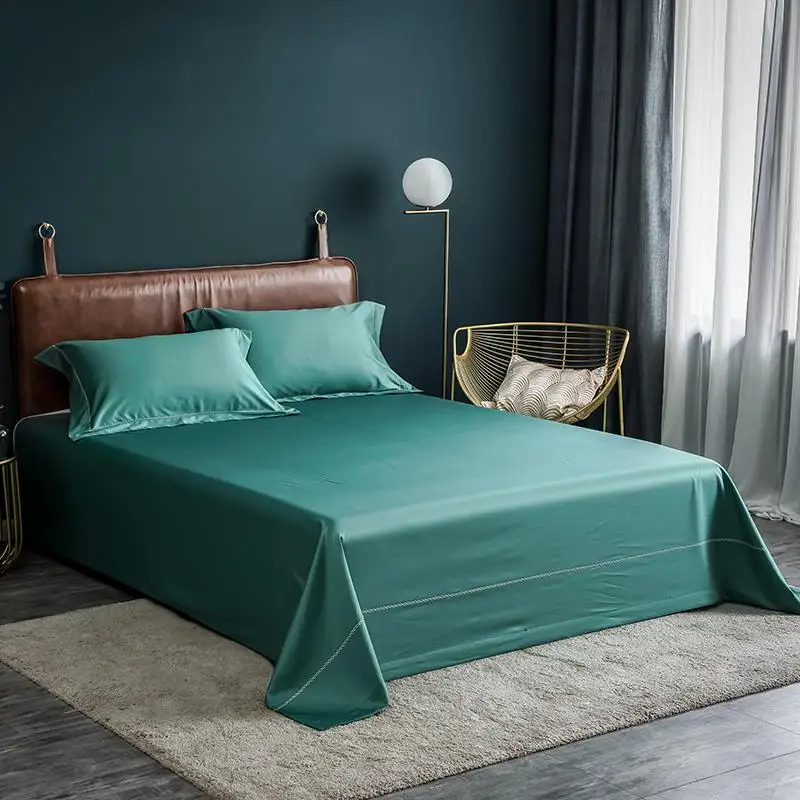 

40 Color Navy Blue Egyptian Cotton Premium Flat Bed Sheet Comfortable Soft Flat Sheets Bed sheet set Pillow shams Not Wrinkle