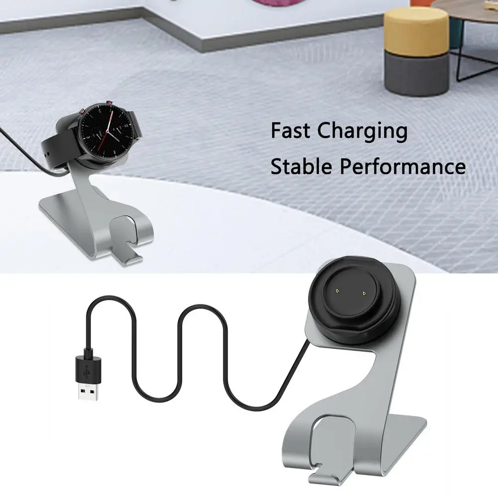 

For Huami SmartWatch Dock Charger Adapter Fast USB Charging Cable Cord Stand For Amazfit GTR2 GTR 2e GTS2 Mini Bip U T-rex Pro