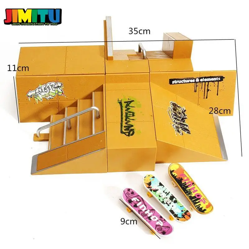 JIMITU Finger Skateboards игровой набор игрушек для пальцевой доски Final Park 92B детских