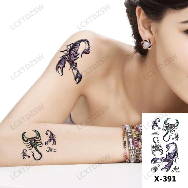 Women's Temporary Tattoo Sticker, 3D Flower And Butterfly False Tattoo, Durable Waterproof, Small Size, 10.5 * 6CM, Art Decal