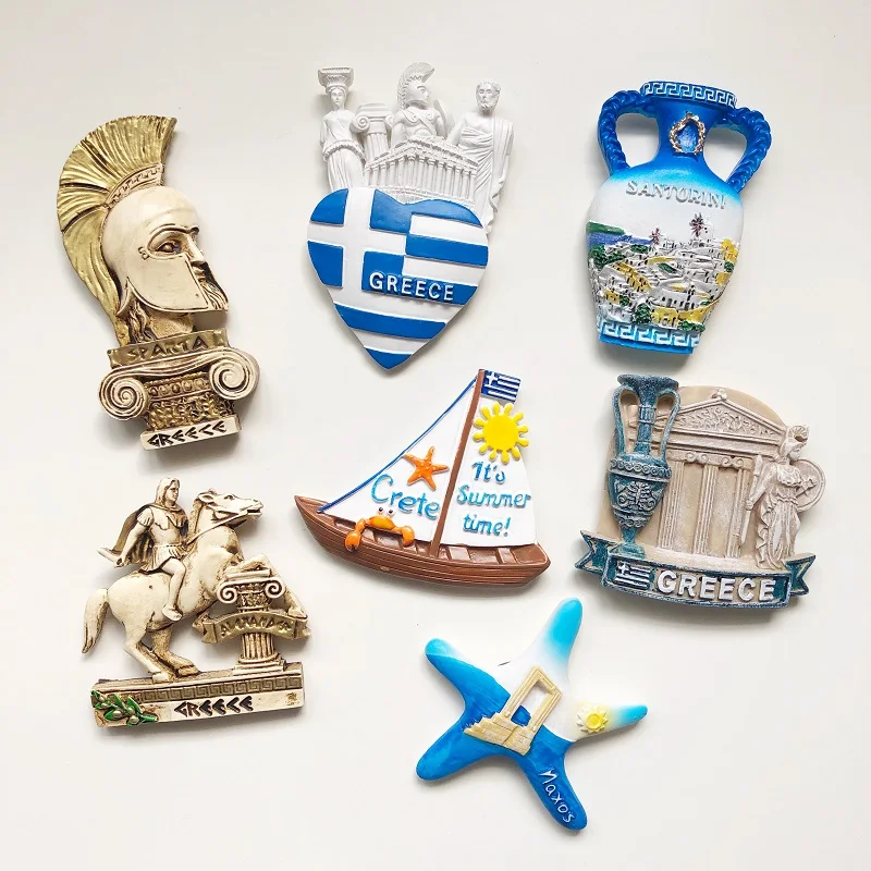 Греческий креативный Пейзаж Туристический Мемориальный холодильник магнит 3D