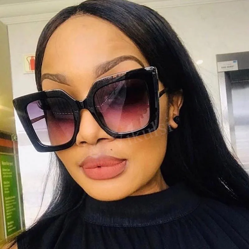 Oversized Cat Eye Sunglasses Women Fashion 2020 New Luxury Trend Glasses Unisex Big Eyewear for Men Pearl Shades UV400 Gift | Аксессуары