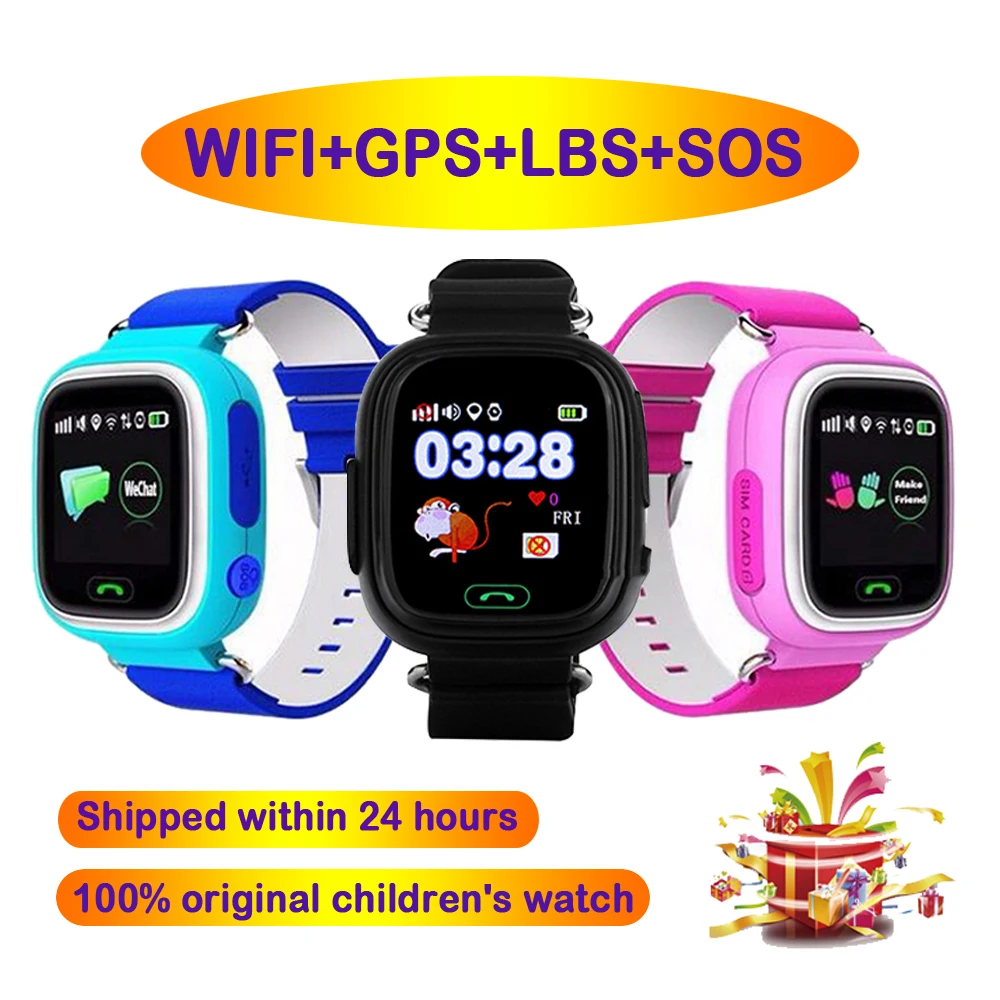 Смарт-часы Q90 Детские для детей с функцией SOS звонков GPS Wi-Fi трекером
