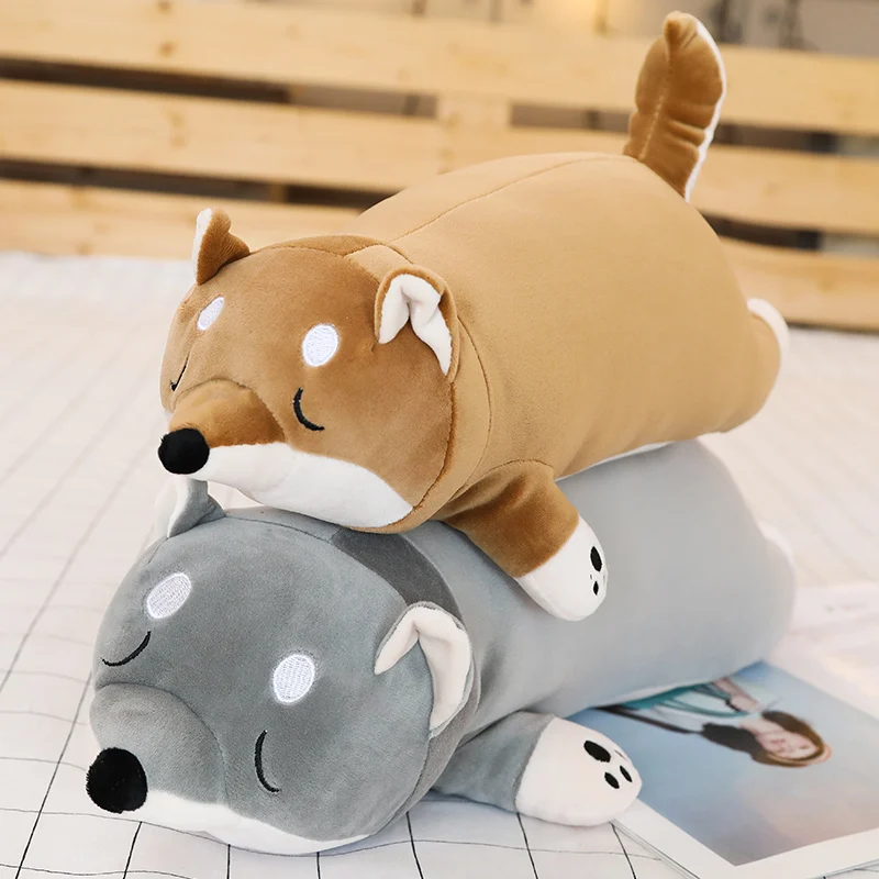 

40-100cm Cartoon Lying Big Dog Plush Toy Shiba Inu Dog Doll Lovely Animal Children Birthday Gift Soft Stuffed Corgi Plush Pillow