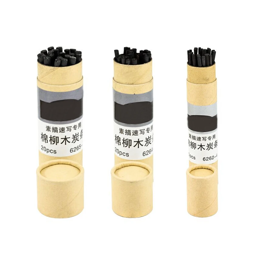 20 шт./компл. ивовой лозы эскиз палочки для древесного угля прибл. 2-4 мм/4-5 мм/5-7 мм