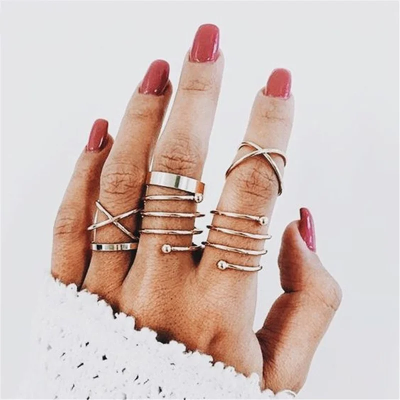 

Geometric Circle Round Joint Ring for Women