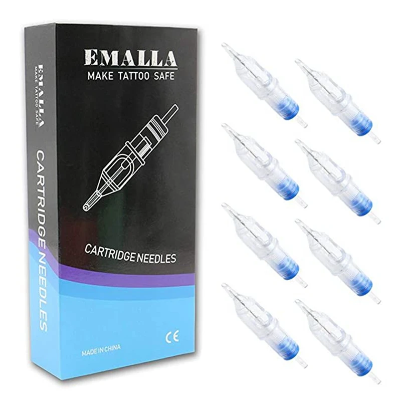

Tattoo Cartridge Needles 20pcs 1205RS Cartridge Round Shader Membrane System Tattoo Needles for Tattoo Cartridge Machine Grips
