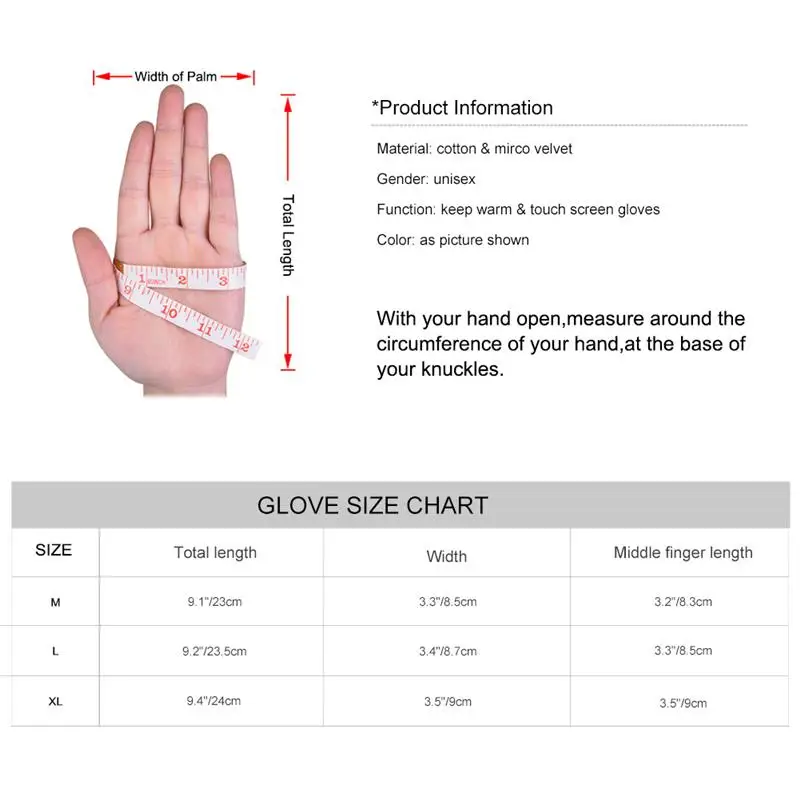 Vbiger перчатки для велоспорта зимние велосипедные езды на велосипеде с сенсорным