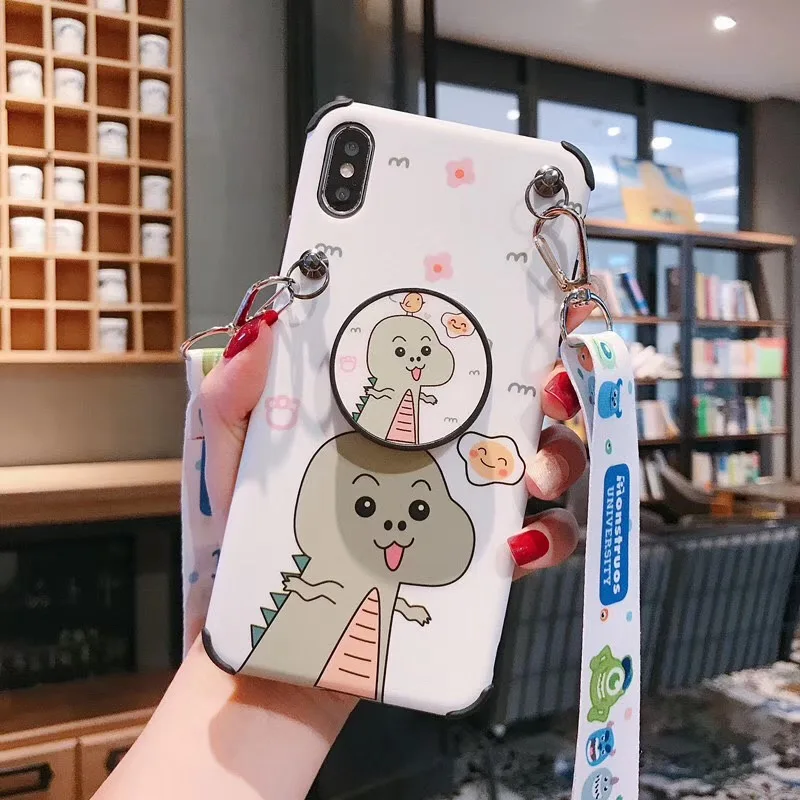 Милый мультяшный Единорог Улица Сезам ремешок чехол для iphone 6 6S 7 8 plus X XS XR Max стенд держатель мягкий IMD телефон couqe