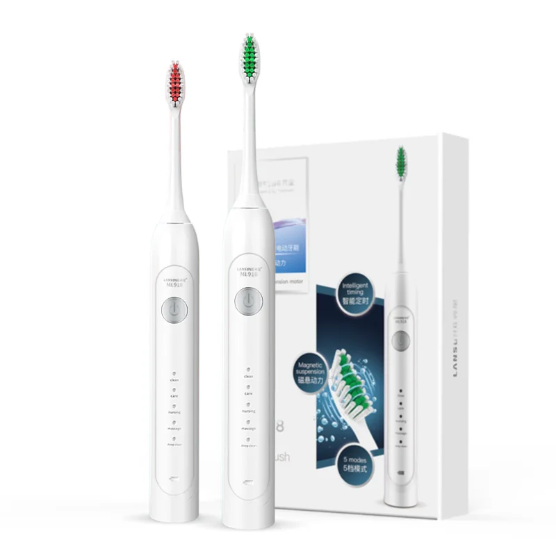 

Lansung Electric Toothbrush Magnetic Suspension Ultrasonic Toothbrush 5 Modes Sonic Tooth Brush Electric Rechargeable ML918
