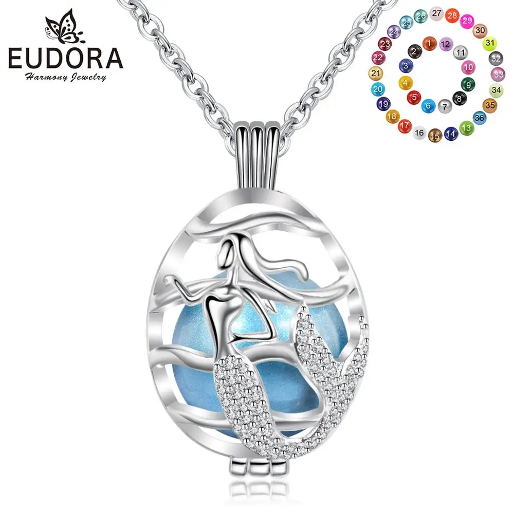 Женское колье с подвеской для беременных EUDORA кулоном в виде клетки 18 мм|Подвески|