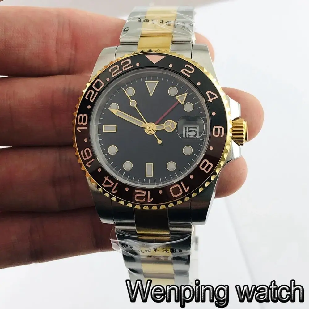 Мужские автоматические роскошные часы Bliger 40 мм с сапфировым стеклом | Наручные