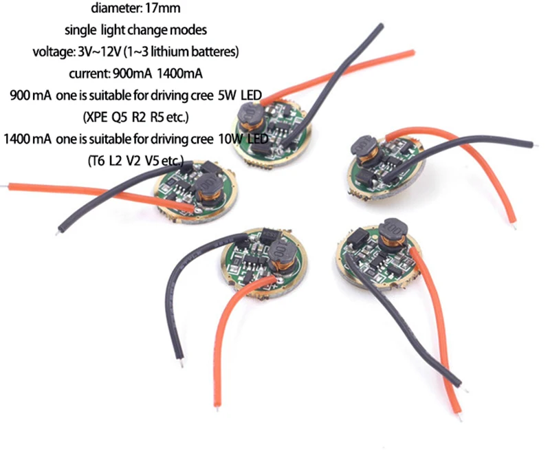 Cree чип XPE Q5 R2 R5 T6 L2 V2 V5 фонарик привод плата 3W 5 Вт 10 Светодиодный УФ Фиолетовый