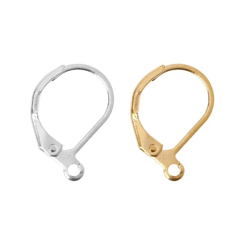 

50 Pcs/Set Lever Back DIY Earring French Hooks Ear Wire Open Loop for Jewelry Making Tool Accessories