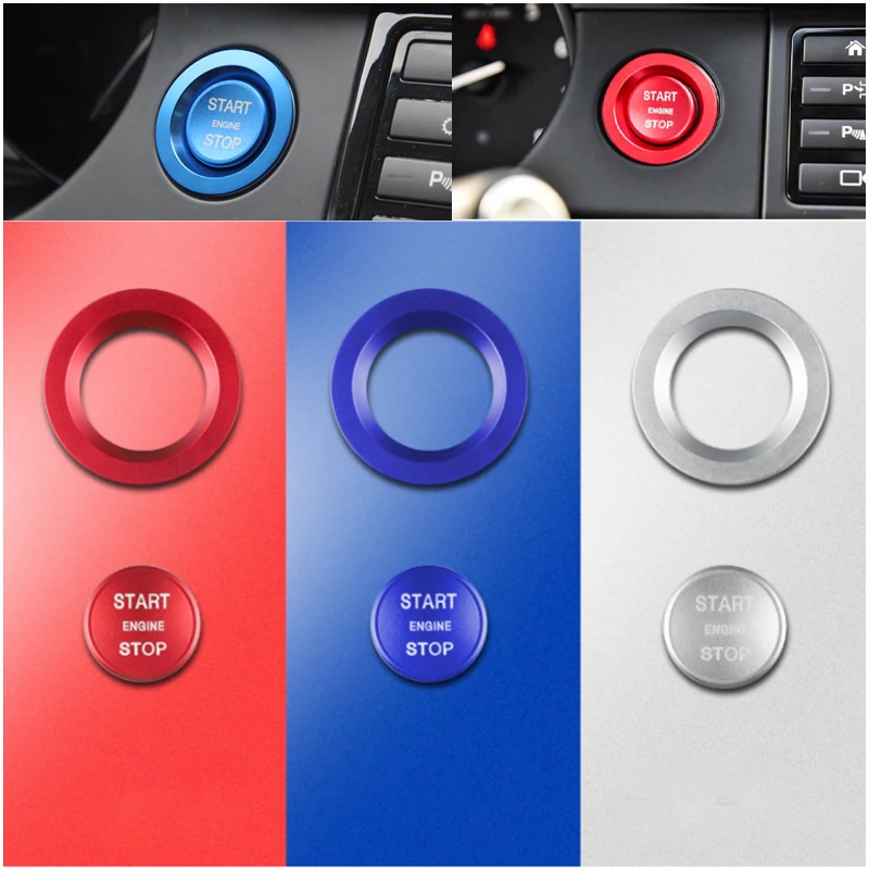 

Car Engine Button Cover for Land Rover Jaguar XEL Range Rover Sport Found 4/5 Car Engine Start Stop Button Patch Decoration