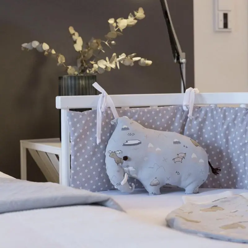 

Nordic Stars Design Baby Bed Thicken Bumpers Crib Around Cot Protector Pillows Newborns Room Decor