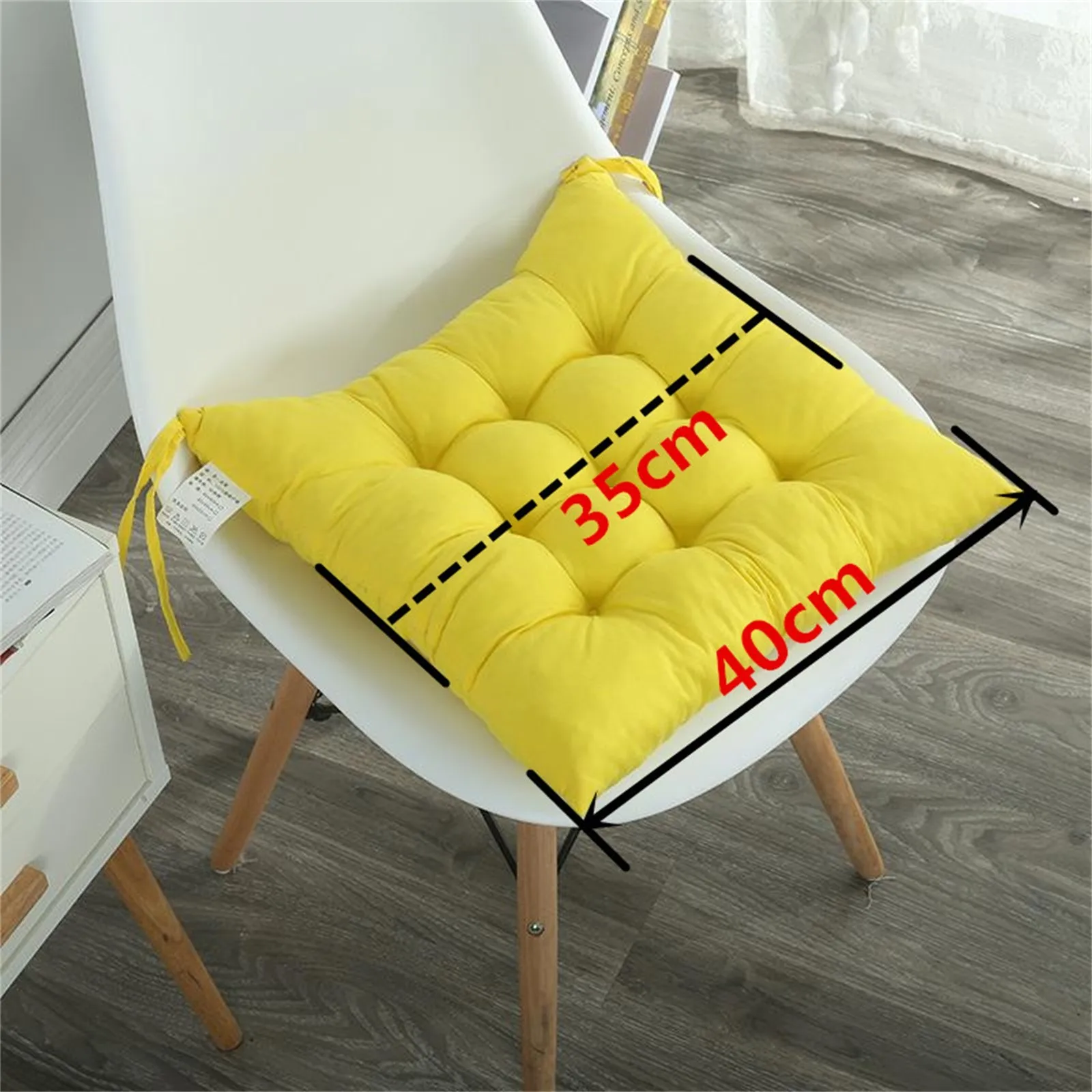

Thickened Seat Cushions Solid Color Sanded Chair Cushion Chair Cushion Round Cottons Upholstery Soft Padded Cushion Pad Floor