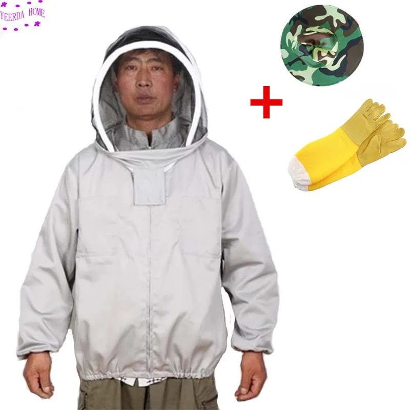 1 комплект куртка для пчеловодства с вуалью одежда защитой от дышащий костюм