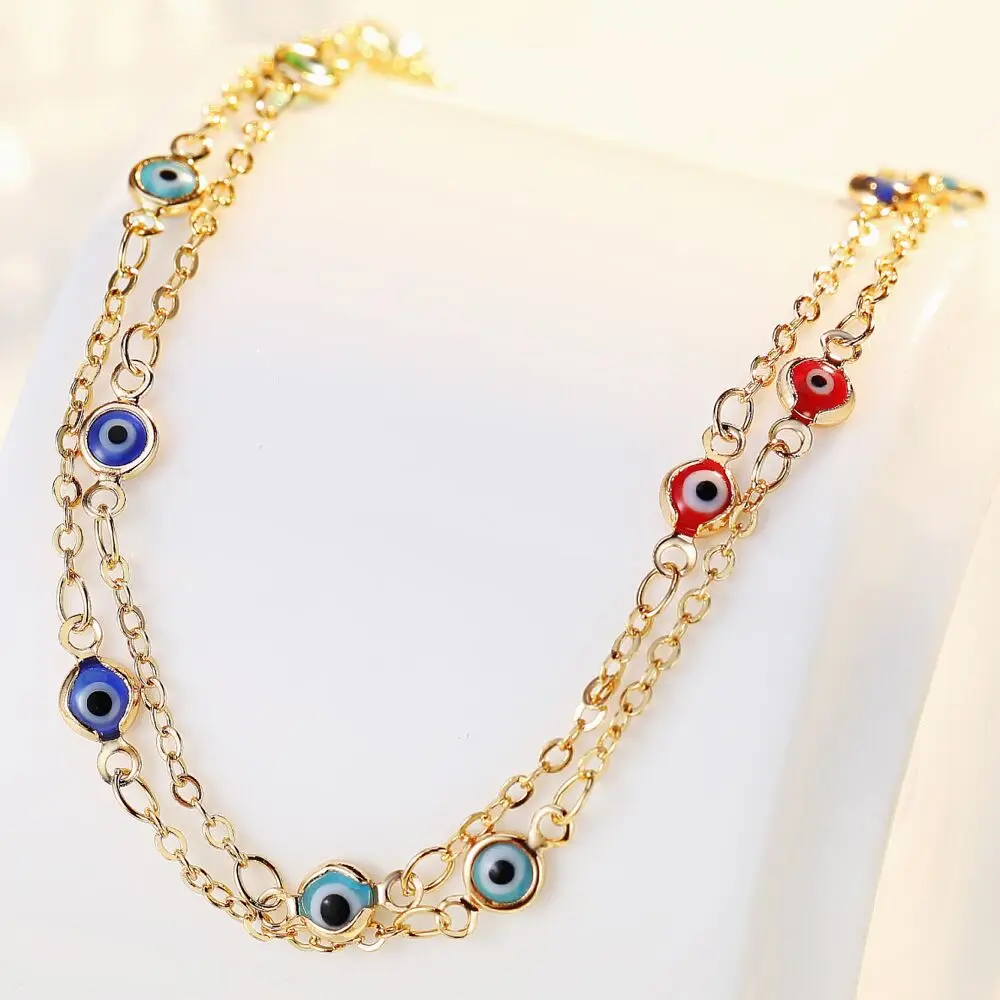 

Gold Color Anklet Accessories 18K Gold AnkletFeet Jewelry Gift D00016