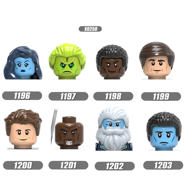 

2021 X0250 Movie Heros Series Action Figure Skrull Nick Fury Bron-Char Head Building Blocks Toys For Children Brick Gift Anime