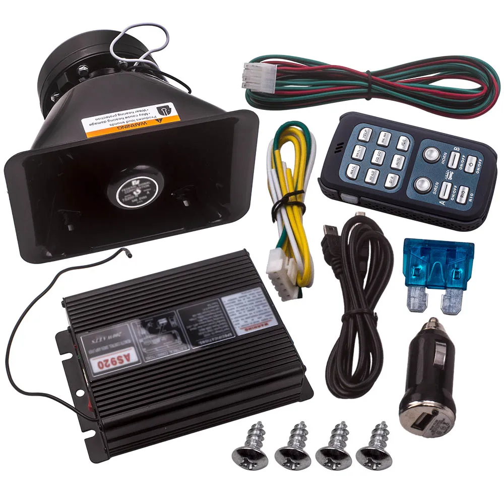 Для сигнализации полиции пожарПредупреждение 400 Вт 8 звуковой сигнал динамик PA MIC