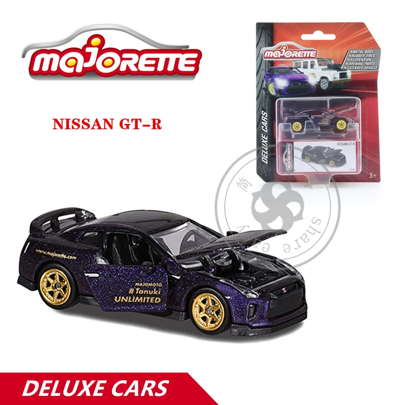 

Majorette 1/64 DeLuxe Edition автомобилей NISSAN GT-R Hot Pop детские металлические модели