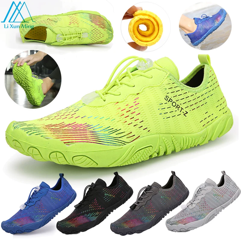 Summer Barefoot Water Sports Shoes Beach Play Upstream Shoes Men's Outdoor Fishing Fitness Shoes Women's Swimming Diving Shoes