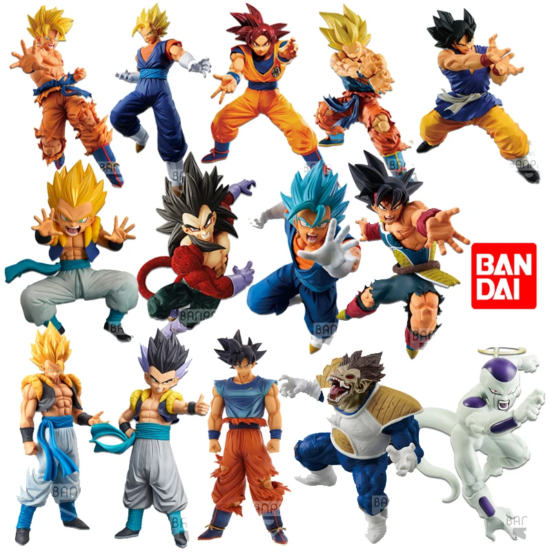 

Bandai Dragon Ball Super Saiyan Son Gohan Piccolo Gotenks Son Goku Vegeta Iv Gogeta Frieza Anime Action Figures Model Toys Gift