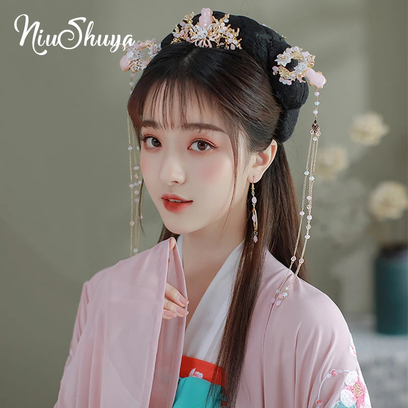 

NiuShuya China Hanfu аксессуары для волос в старинном стиле классический свадебный головной убор для девушек женские аксессуары для волос