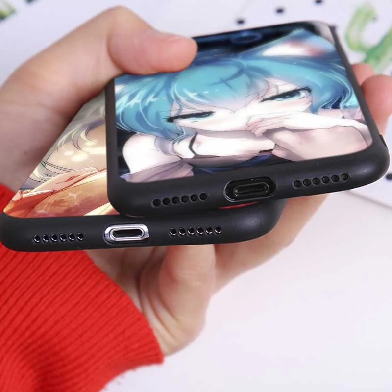 For iPhone 11 pro max 7 XR X 6S 8 XS MAX 6 plus SE 5S Soft silicone Cover Phone Case Anime Girl Hatsune Miku |