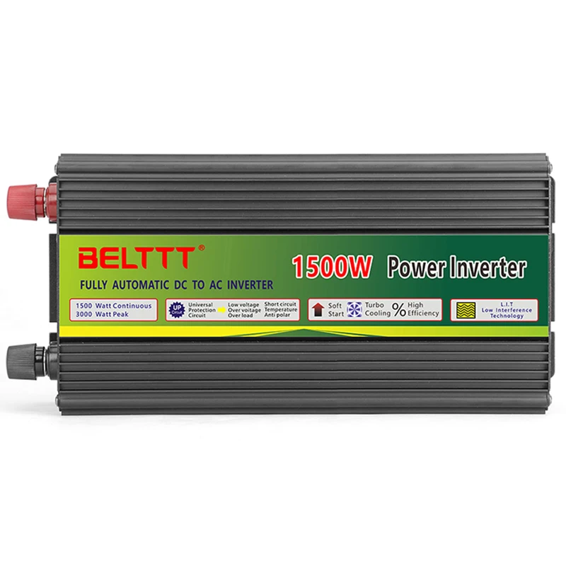 

Car Inverter 1500W DC 12V 24V AC 110V 220V Modified Sine Wave Inverter Peak Power 3000W Charger Converter Intelligent Protection