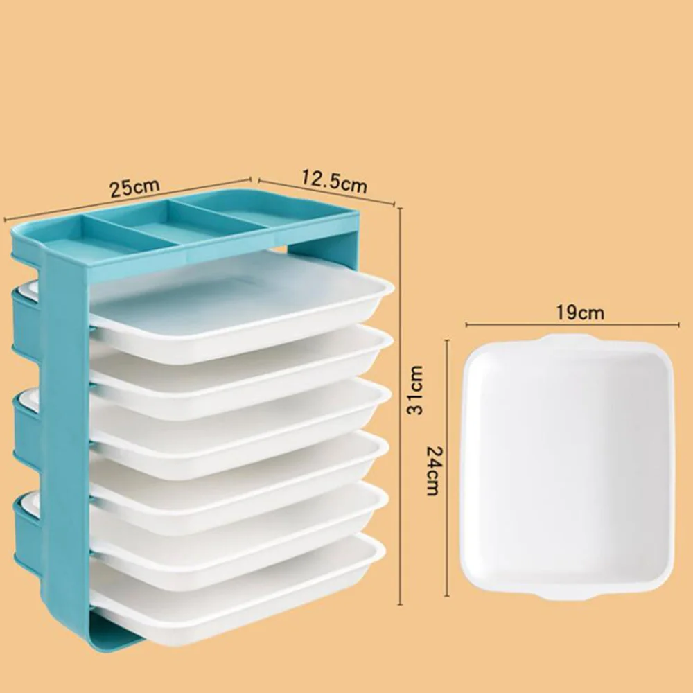 

Cooking Dish Organizer Tray Hot Pot Rack Drawer Design Storage Box (Green)