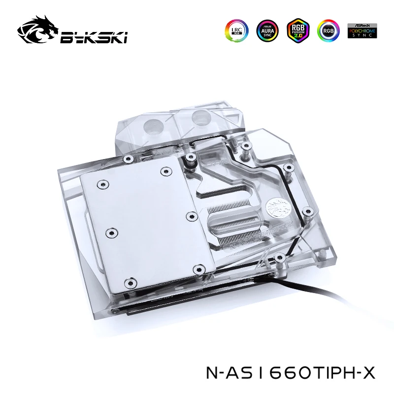 Bykski GPU кулер совместимый ASUS TUF RTX 2060 O6G игровой двойной GTX 1660Ti Phonix графический блок N