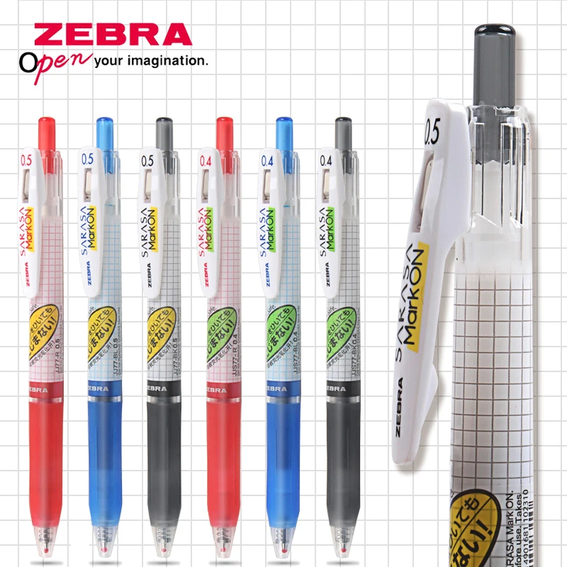 

1Pcs Japan ZEBRA SARASA series gel pen JJ77 / JJS77 grid pen holder 0.4 / 0.5mm writing smooth water pen ink does not stain