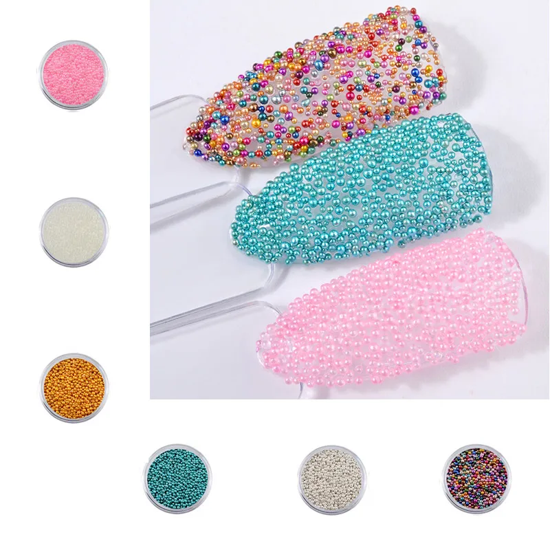 

Colorful Crystal Caviar Microsphere Nail Rhinestones Manicure Nail Art Decorations Six Boxes In A Set