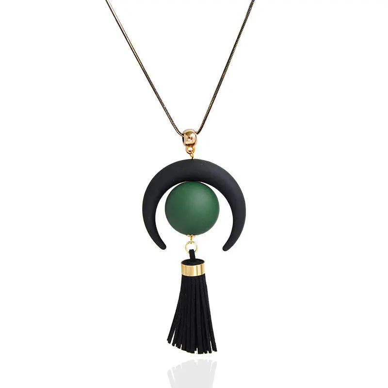 Корейское акриловое ожерелье ручной работы с несколькими каплями и лунными