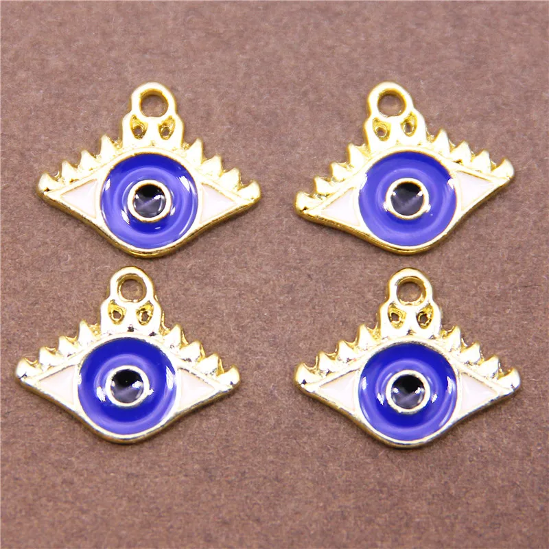 6 шт. модные подвески в форме сердца со смайликом и цветком от сглаза соединители